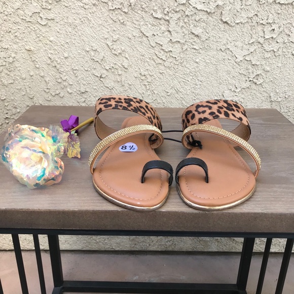 Sugar Flats Sandals Women’s Animal Print 8.5 S New - Picture 2 of 12